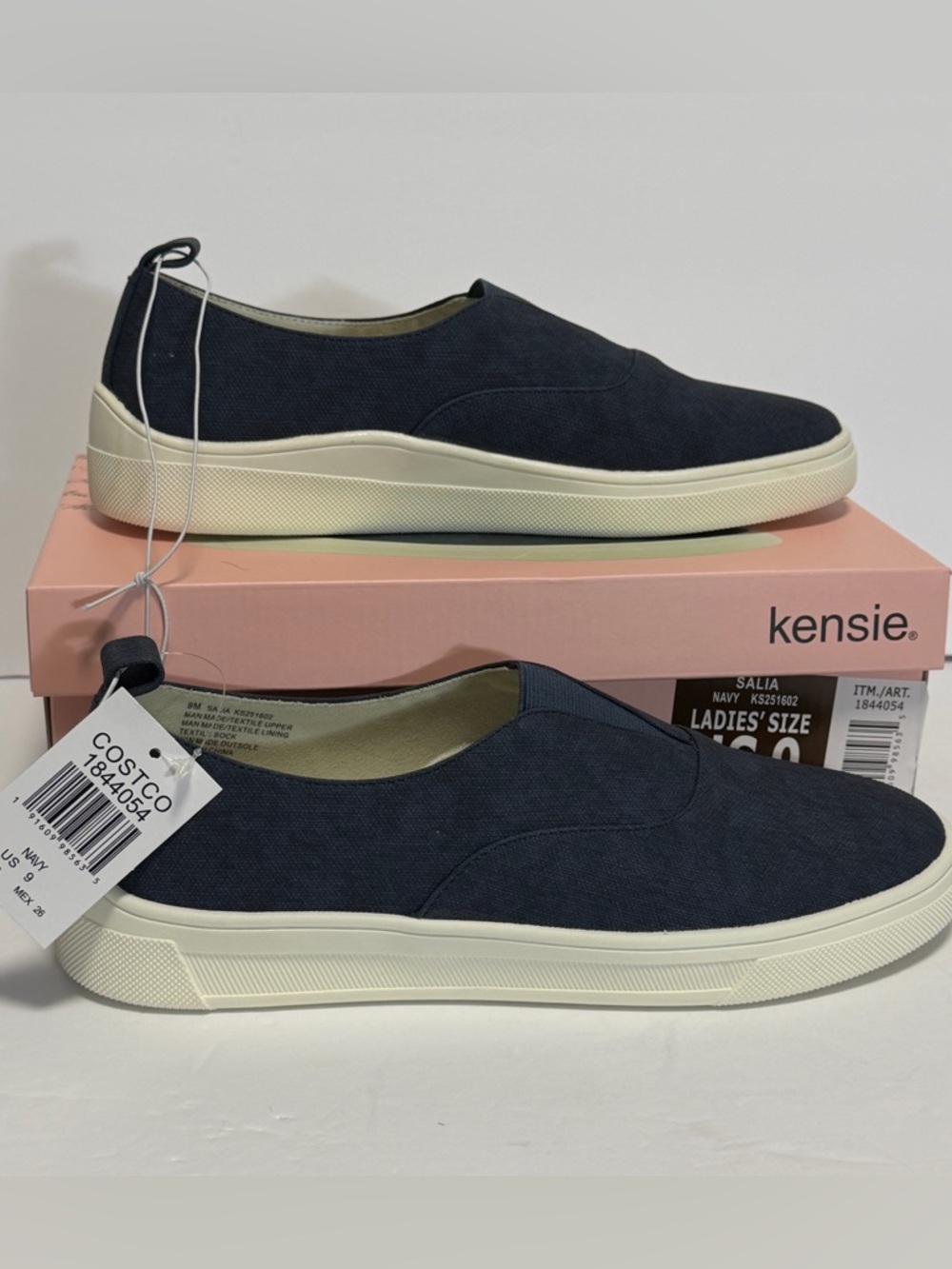 Kensie Salia Women’s Shoes Size 9 Navy Slip-On Casual Cushioned Sneakers